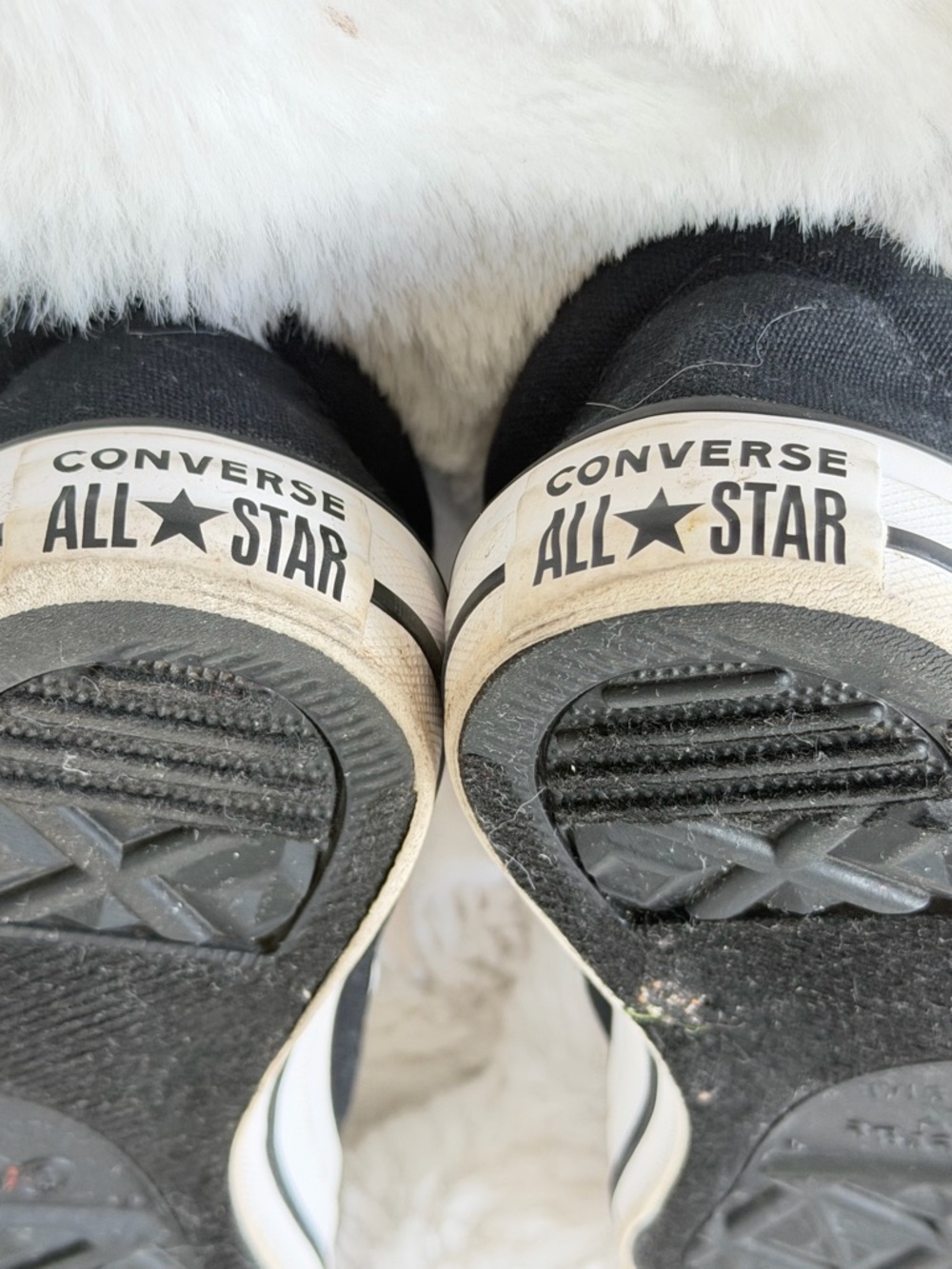 Converse Black Canvas Low-Top Sneakers with White Accents - Picture 11 of 14